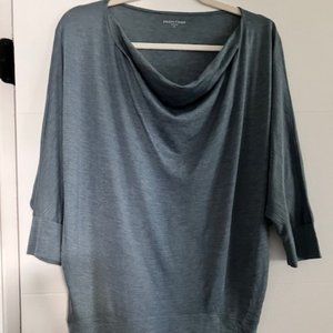 Eileen Fisher Silk Blend  Cowl Neck Dolman Sleeve Top
